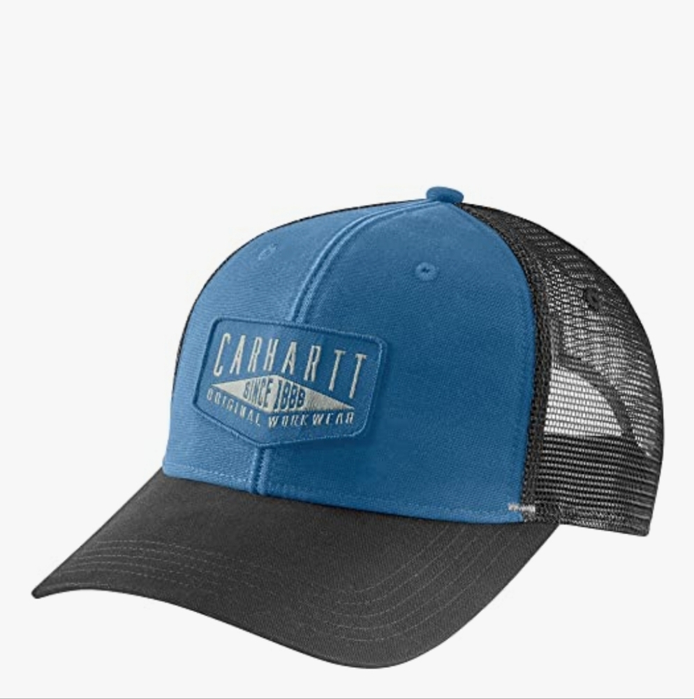 Carhartt  Men Original Work‎ Wear Caps Mesh Canvas Patch Blue Gray Logo Back